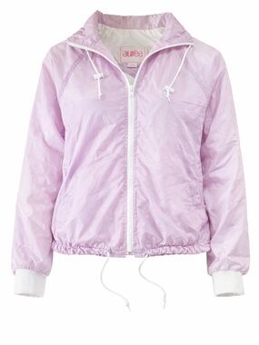 Aurea Lavender Windbreaker Jacket Lightweight Zip Up Drawstring Size Medium